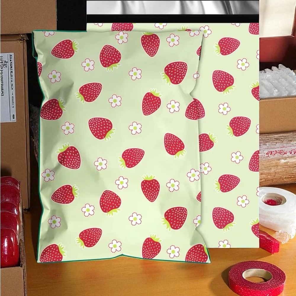 6x9 (20)Strawberry Poly Mailers